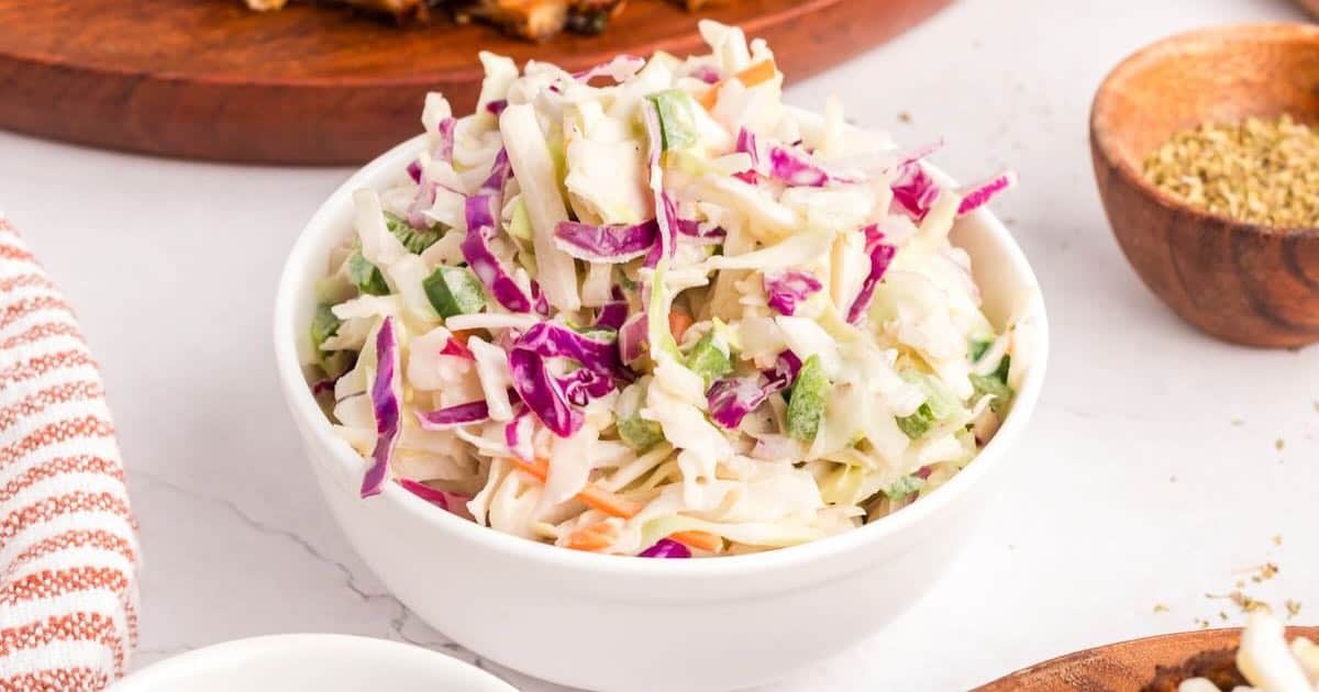 Spicy Coleslaw with a Kick-The BEST Slaw for Pulled Pork Sandwiches